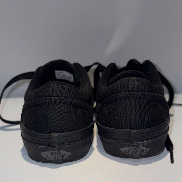 Vans All-Black Canvas Lace-Up Sneakers - Picture 4 of 9
